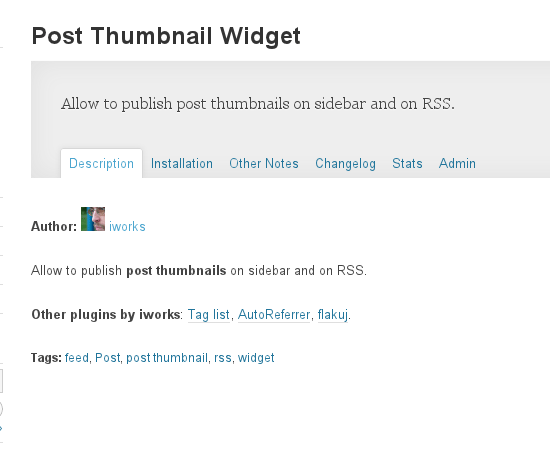 Post Thumbnail Widget – wtyczka do wordpress’a